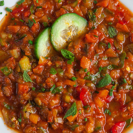 Gazpacho made with Sonoma Gourmet