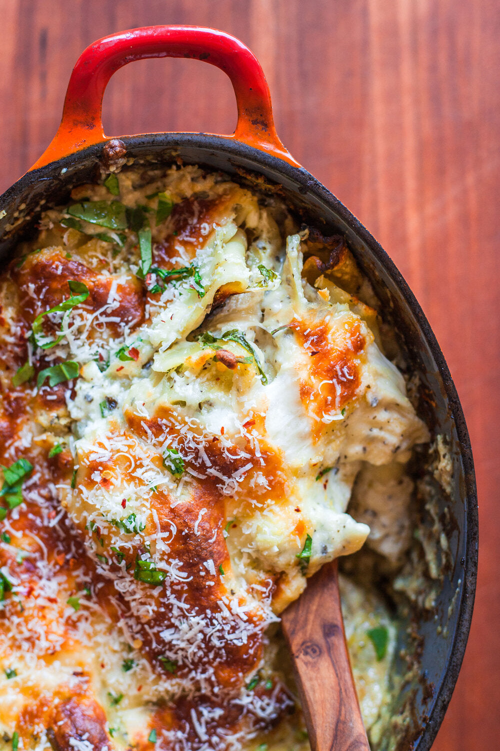 Deconstructed kale pesto lasagna made with Sonoma Gourmet