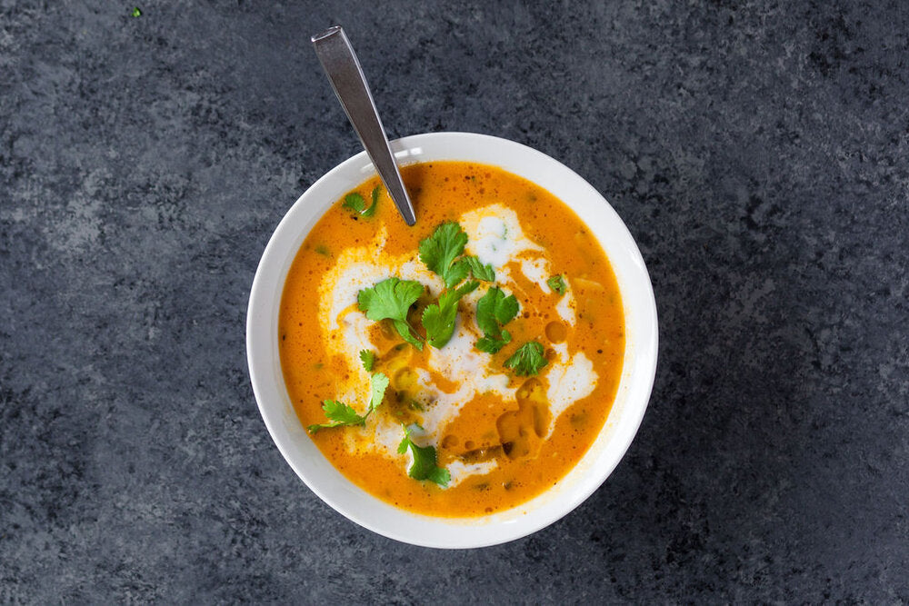 Butternut squash soup made with Sonoma Gourmet