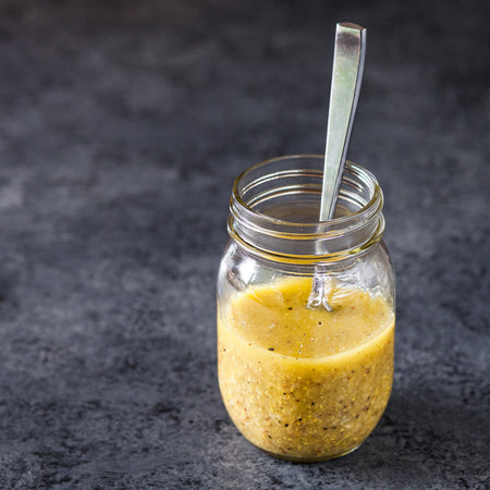 Garlic & mustard vinaigrette made with Sonoma Gourmet