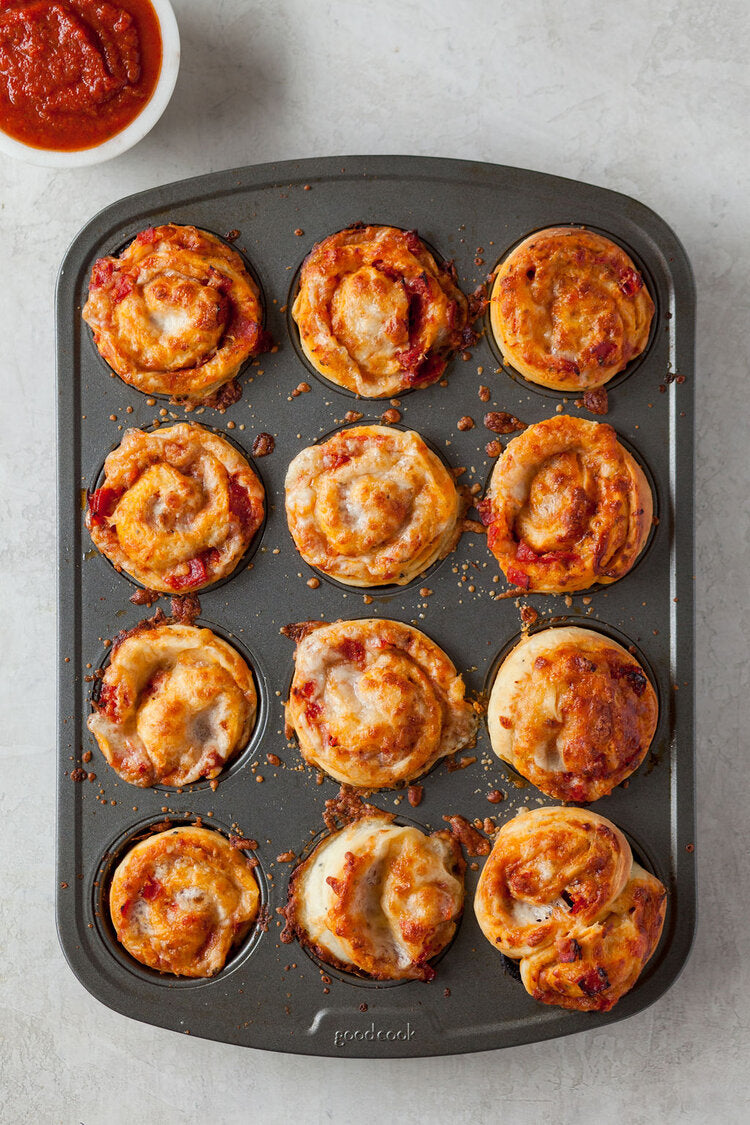 Pizza muffins made with Sonoma Gourmet