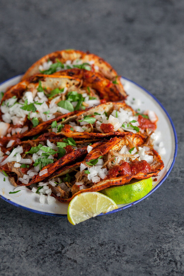 Smokey chicken tacos made with Sonoma Gourmet