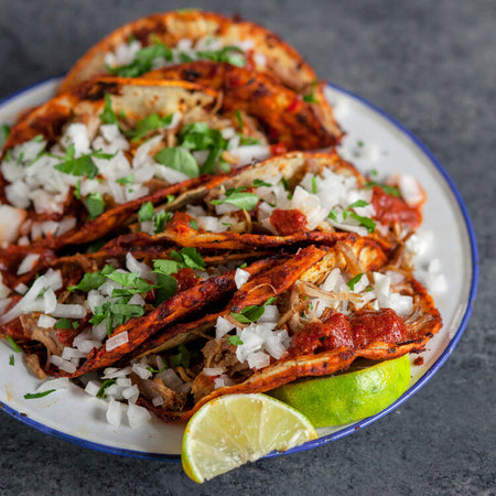 Smokey chicken tacos made with Sonoma Gourmet