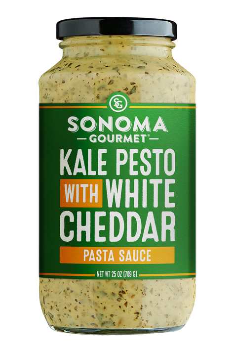 Kale Pesto White Cheddar Sauce