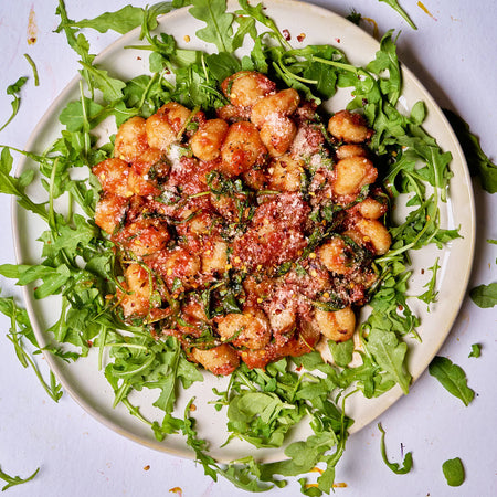 Cherry tomato basil gnocchi made with Sonoma Gourmet