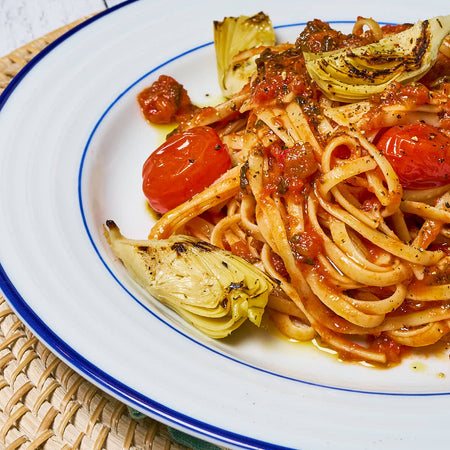 Seven veggie, plus a few more, linguine made with Sonoma Gourmet