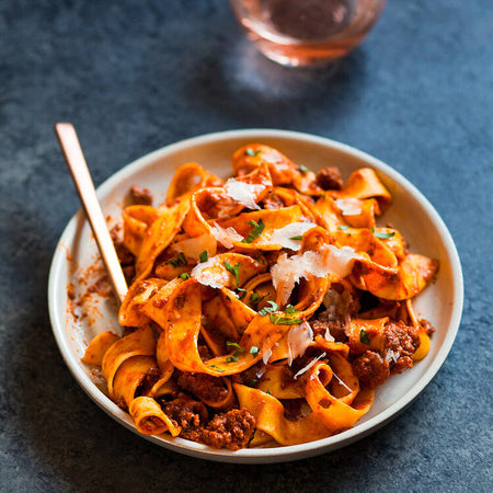 Beef bolognese made with Sonoma Gourmet