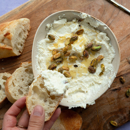 Whipped feta with honey & pistachios made with Sonoma Gourmet