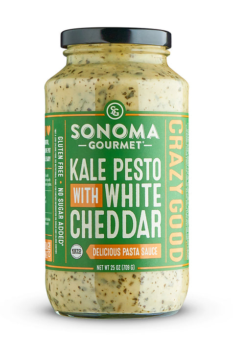 Kale Pesto White Cheddar Sauce